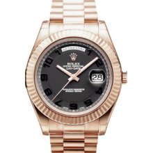 Rolex Day-Date II President 41mm Pink Gold Mens Watch 218235