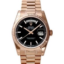 Rolex Day-Date President 36mm Pink Gold Mens Watch 118235