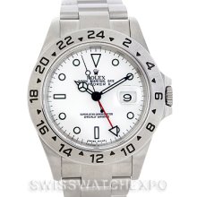 Rolex Explorer II 16570 Mens Steel White Dial Watch