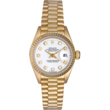 Rolex Lady President 18k Yellow Gold & Diamond Ladies Watch 79178