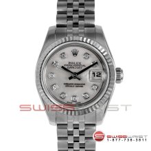 Rolex New Style Ladies Datejust SS 179174 MOP Diamond Dial