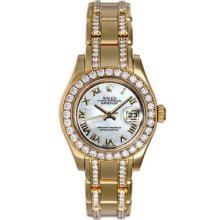 Rolex Pearlmaster Yellow Gold Diamond Ladies Watch 80298