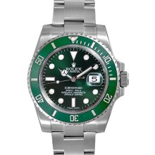 Rolex Submariner Green Dial Steel Mens Watch 116610LV