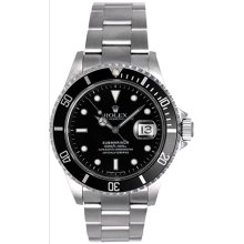 Rolex Submariner Men's Stainless Steel Watch Green Bezel 16610
