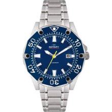 Rotary Aquaspeed Gents Stainless Steel Blue Dial Watch