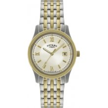 Rotary Gb00793-09 Mens Two Tone Quartz Watch