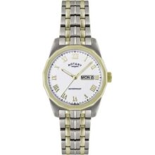 Rotary Gent's Two Tone Stainless Steel Bracelet GB02227/02 Watch