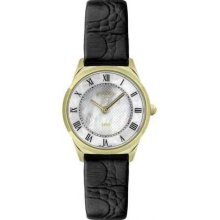 Rotary Ladies Slim Black Leather Strap LS08002/41 Watch