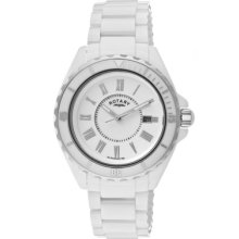 Rotary Watches Men's White Dial White Ceramic White Ceramic White Dial