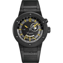 Salvatore Ferragamo Watches Men's Black Dial Black Rubber Black Rubbe