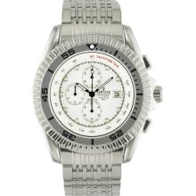 Sartego Men's Stainless Steel Ocean Master Diver Chronograph White Dial SPCB55