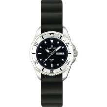 Sartego SPQ81-R Quartz Black Dial Dive Watch Rubber Strap ...