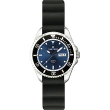Sartego SPQ93-R Quartz Blue Dial Dive Watch Rubber Strap