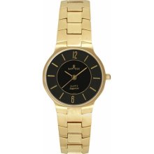 Sartego SVQ221 Gold Tone Seville Dress Watch Black Dial ...