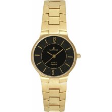 Sartego SVQ221 Gold Tone Seville Dress Watch Black Dial ...