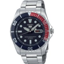 Seiko 5 Blue Dial Stainless Steel Automatic Mens Watch SNZF15