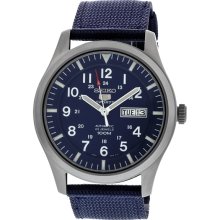 Seiko 5 Sport Automatic Navy Blue Canvas Mens Watch SNZG11