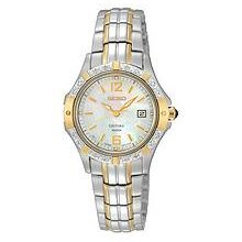 Seiko Coutura Diamond Bezel Mother Of Pearl Dial Women's Watch Sxde20