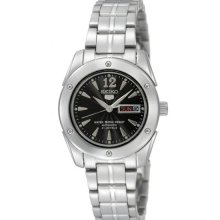 Seiko Ladies Stainless Steel Seiko 5 Automatic Black Dial SYMH79