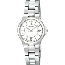 Seiko Ladies Stainless Steel Silver Tone Dial Quartz Link Bracelet SXDC83