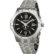 Seiko Le Grand Sport Kinetic Black Dial Steel Mens Watch SKA549