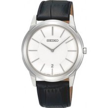 Seiko Leather Mens Watch SKP373P1