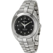 Seiko Men's 'Arctura' Stainless Steel Kinetic Diamond Watch ...