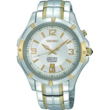 Seiko Mens Coutura Perpetual Calendar Stainless Watch - Silver Bracelet - Silver Dial - SNQ124