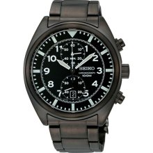 Seiko Mens Gunmetal Chronograph Watch