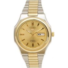 Seiko Men's Snkk50 5 Stainless Steel Goldtone Dial Watch