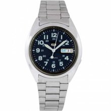 Seiko Men's SNX805K Silver Stainless-Steel Automatic Watch with Blue