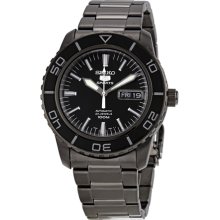 Seiko Men's SNZH59 Black Stainless-Steel Automatic Watch with Black Dial