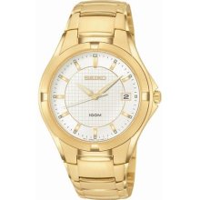 Seiko Men's Sport White Dial Gold Tone SGEE02