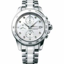Seiko Men's Sportura SNDX95 Silver Stainless-Steel Quartz Watch with Mother-Of-Pearl Dial