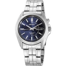 Seiko Men's Stainless Steel Kinetic Blue Face SMY111