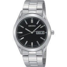 Seiko Men's Stainless Steel Dress Black Dial Quartz - Replaces SGF719 SGGA49