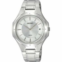 Seiko Silver Dial Stainless Steel Mens Watch SGEF59 ...