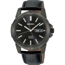 Seiko Sne097 Mens Black Stainl