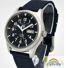 Seiko SNZG11K1 5 Military Nylon Strap Automatic Mens Watch