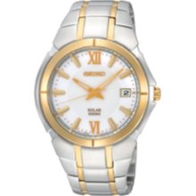 Seiko Solar Date Window White Dial Men's watch