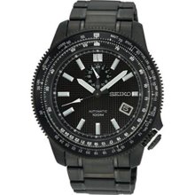 Seiko Ssa007 Men's Watch Black Superior Automatic Black Dial Tachymeter