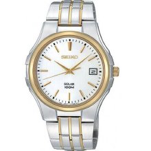 Seiko Stainless Solar Mens Dress Watch SNE132P1 SNE132P SNE132