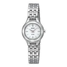 Seiko Steel Solar Movement White Dial Women's watch #SUP003