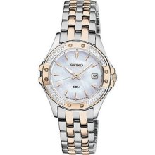 Seiko Sxde84 Women's Le Grand Diamond Stainless Steel Band Mop Dial Watch