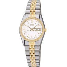 Seiko Watch, Womens Two Tone Stainless Steel Bracelet 24mm SWZ054