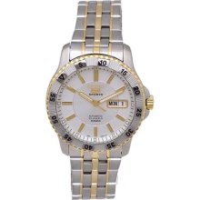 Seiko Watches Men's Automatic Sport Two Tone with Silver Tone Dial Au