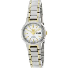 Seiko Women's 5 Automatic SYME44K Two-Tone Stainless-Steel Automatic Watch with White Dial