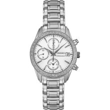 Seiko Womens Chronograph Silvertone Watch