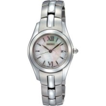 Seiko Women's Sxda71 Stainless Steel Analog Mother Of Pearl Dial Watch