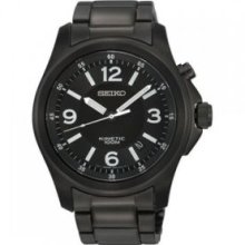 SKA465P1 SKA465 Seiko Kinetic Gents Black Ion Plated Watch